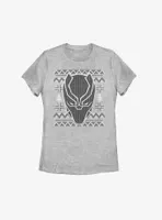 Marvel Black Panther Back Ugly Christmas Womens T-Shirt