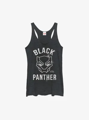 Marvel Black Panther Stencil Chalk Logo Womens Tank Top