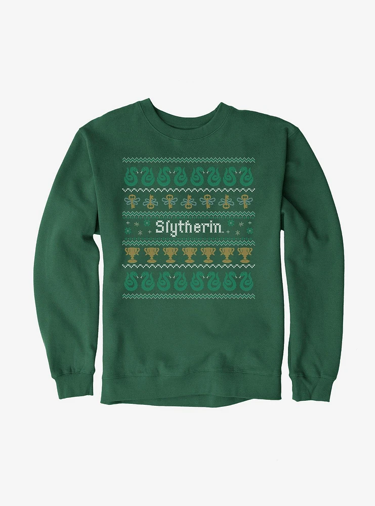 Harry Potter Slytherin Ugly Christmas Pattern Sweatshirt