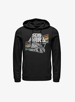 Star Wars Rainbow Stripes Falcon Hoodie