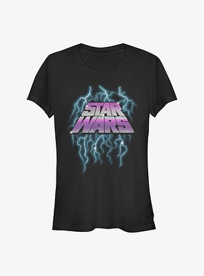 Star Wars Lightning Chrome Logo Girls T-Shirt