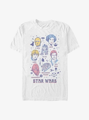 Star Wars Character Doodles T-Shirt