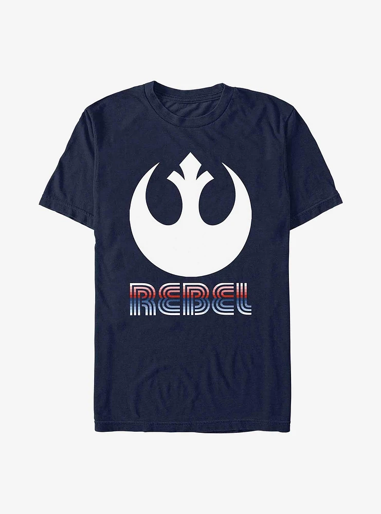 Star Wars Striped Rebel Emblem T-Shirt