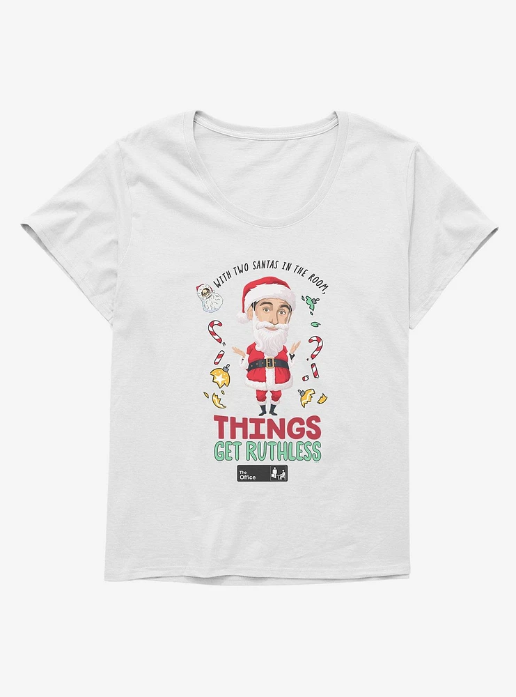 The Office Two Santas Girls T-Shirt Plus