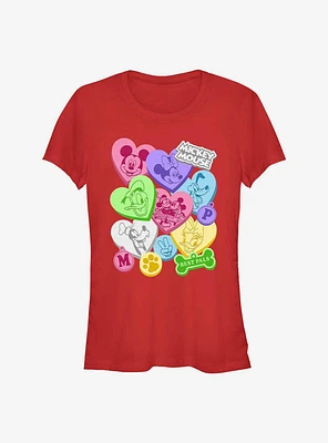 Disney Mickey Mouse Candy Hearts Girls T-Shirt