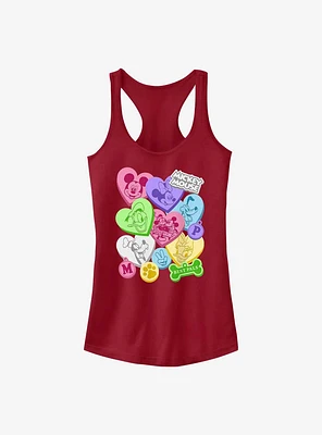 Disney Mickey Mouse Candy Hearts Girls Tank Top