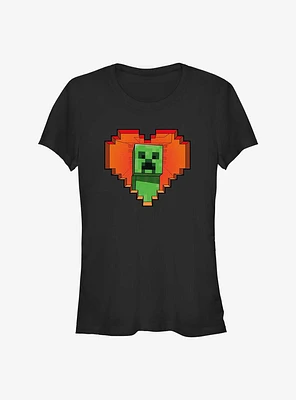 Minecraft Creeper Valentine Girls T-Shirt