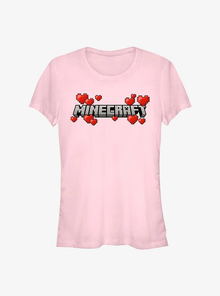 Minecraft Hearts Logo Girls T-Shirt