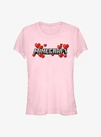 Minecraft Hearts Logo Girls T-Shirt