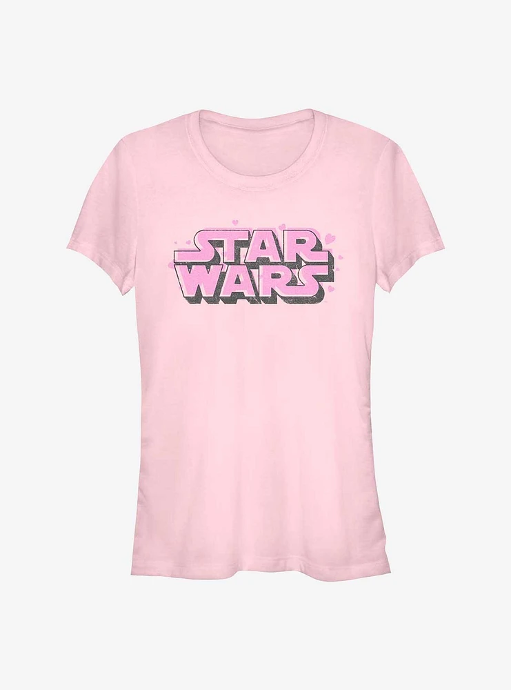 Star Wars Floating Hearts Logo Girls T-Shirt