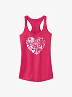 Star Wars Heart Ships Icons Girls Tank