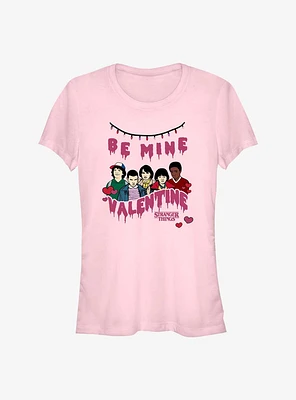 Stranger Things Be Mine Valentine Girls T-Shirt