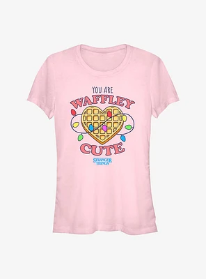 Stranger Things Heart Waffley Cute Girls T-Shirt