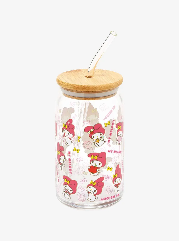 My Melody Icons Glass Travel Cup