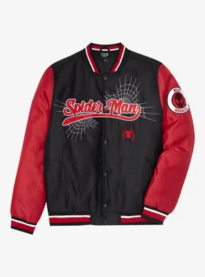 Marvel Spider-Man Miles Morales Color Blocked Bomber Jacket - BoxLunch Exclusive