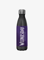 Wednesday Striped Title Water Bottle