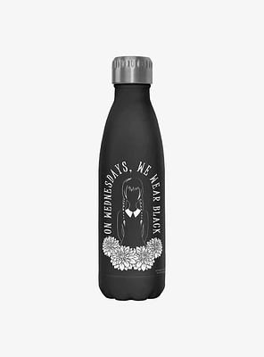 Wednesday We Wear Black Water Bottle