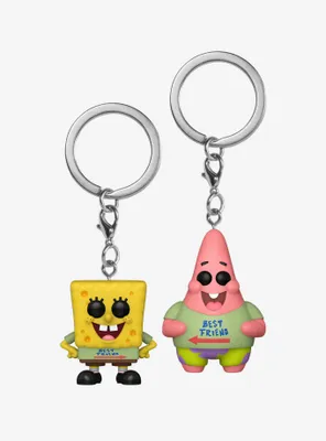 Funko Pocket Pop! SpongeBob SquarePants Patrick & SpongeBob Best Friends Vinyl Keychain Set - BoxLunch Exclusive