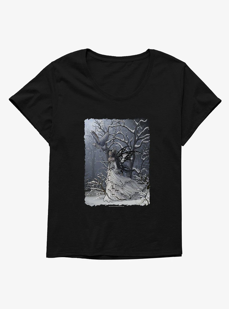 Queen Of Owls Girls T-Shirt Plus by Nene Thomas