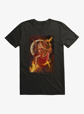Fire Moon T-Shirt by Nene Thomas
