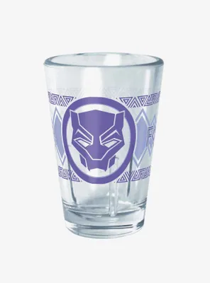 Marvel Black Panther King T'Challa Emblem Mini Glass