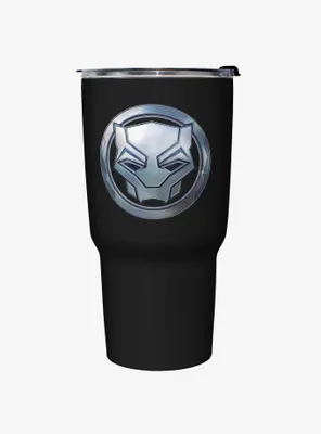 Marvel Black Panther Chrome Emblem Travel Mug