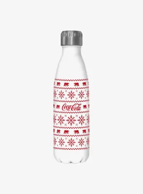 Coke Coca-Cola Christmas Pattern Water Bottle