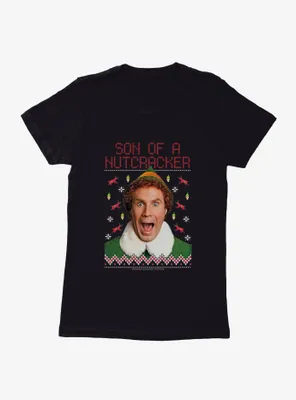 Elf Son Of A Nutcracker Ugly Holiday Womens T-Shirt