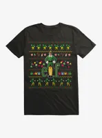 Elf Ugly Christmas Pattern T-Shirt