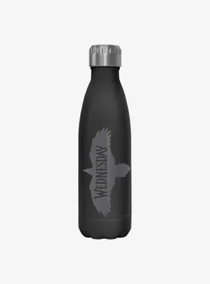 Wednesday Nevermore Raven Water Bottle