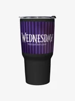 Wednesday Striped Title Travel Mug