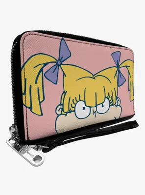 Rugrats Angelica Face Close Up Pink Zip Around Wallet