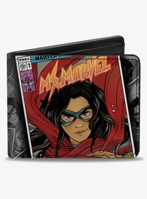 Marvel Avengers Ms Marvel Kamala Khan Comic Book Cover Bifold Wallet