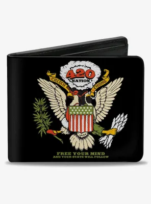 Cheech & Chong 420 Nation Coat Of Arms Bifold Wallet