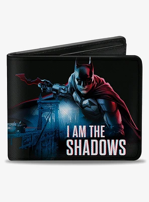 DC Comics The Batman I Am In The Shadows Pose And Bridge Scene Bifold Wallet