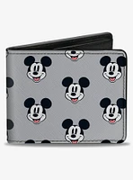 Disney Mickey Mouse Smiling Face Monogram Bifold Wallet