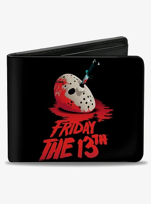 Friday The 13Th Vintage Jason Mask Poster Bifold Wallet