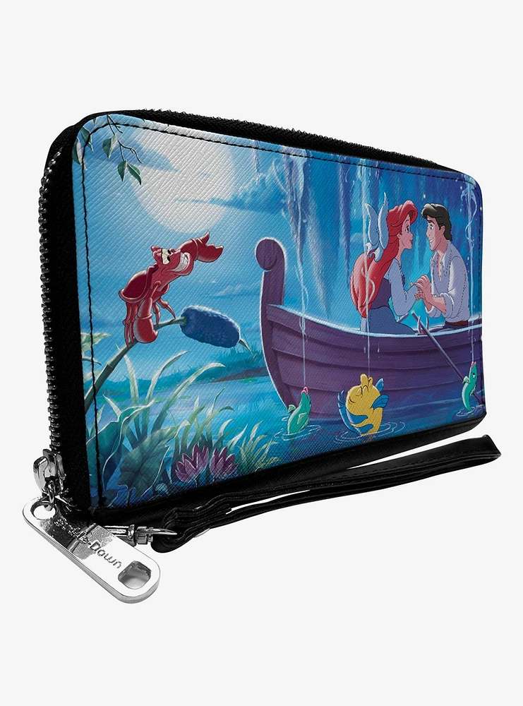 Disney The Little Mermaid Ariel And Eric Kiss The Girl Scene Zip Around Wallet