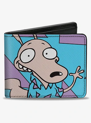 Rocko's Modern Life Rocko Waving Pose And Triangle Bifold Wallet