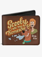 Scooby-Doo! Scooby Doo And Shaggy Scooby Ate My Homework Pose Brown Bifold Wallet