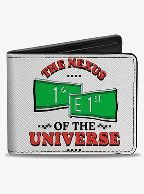 Seinfeld Street Signs The Nexud Of The Universe Bifold Wallet
