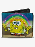 Spongebob Squarepants Imagination Smiling Rainbow Bifold Wallet