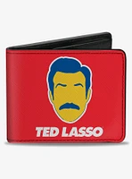 Ted Lasso Icon And Text Red White Blue Yellow Bifold Wallet