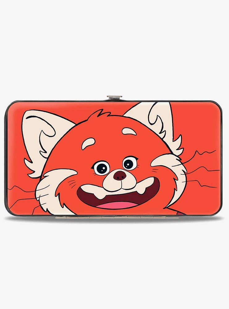 Disney Pixar Turning Red Red Panda Mei Smiling Face Close Up Hinged Wallet