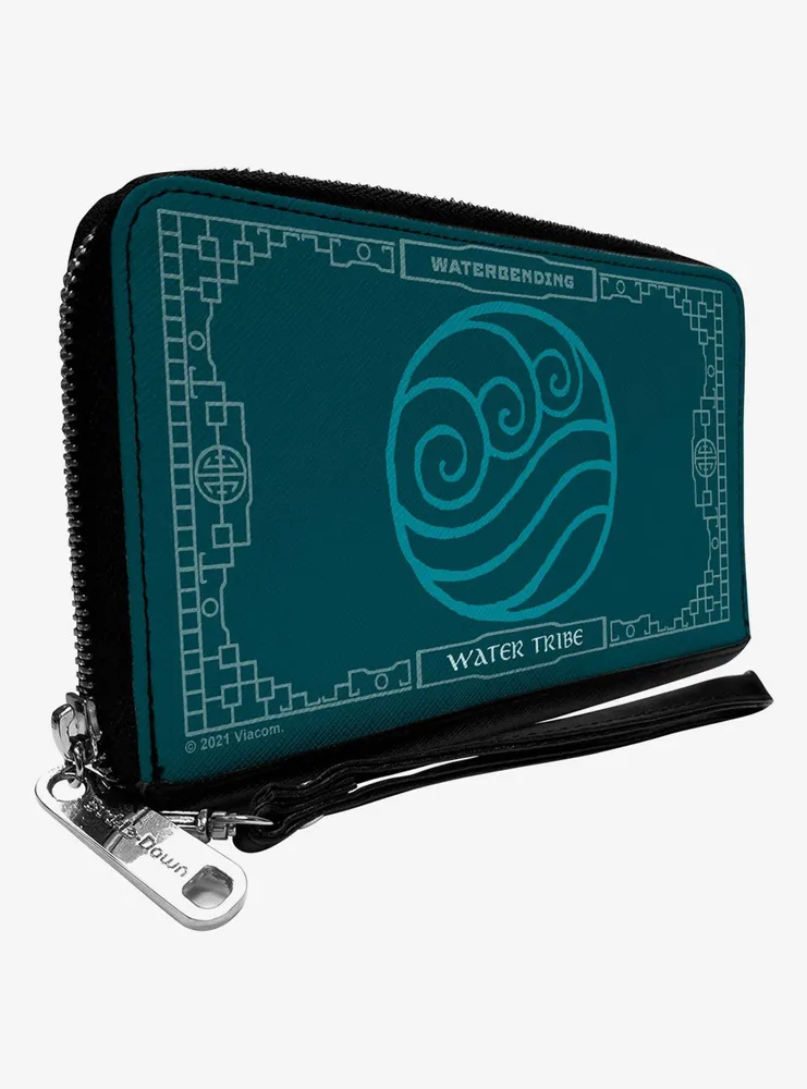 Avatar: The Last Airbender Waterbending Water Tribe Icon Blues Zip Around Wallet