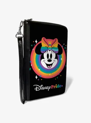 Disney Minnie Mouse Disney Pride Smiling Face Rainbow Zip Around Wallet