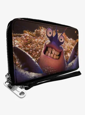 Disney Moana Tamatoa Smiling Face Close Up Zip Around Wallet