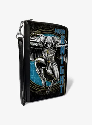Marvel Moon Knight Jumping Action Pose Zip Around Wallet
