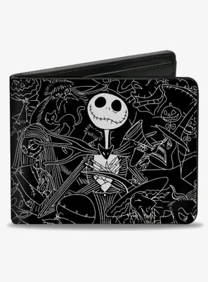 The Nightmare Before Christmas Character Doodles Bifold Wallet
