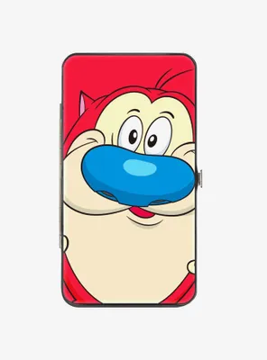 The Ren And Stimpy Show Stimpy Smiling And Ren Winking Hinged Wallet